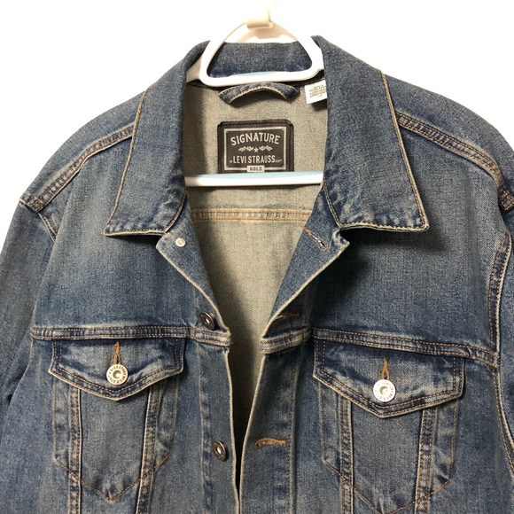 LEVIS VINTAGE STYLE DENIM JACKET BLUE MENS LARGE - Picture 2 of 7